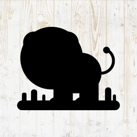 6 in Lion Sticker - Jungle Silhouette Safari Head Pride African Animal King - Vinyl Decal for Wall Car Home Bike Bottle Phone Laptop DWSV1422