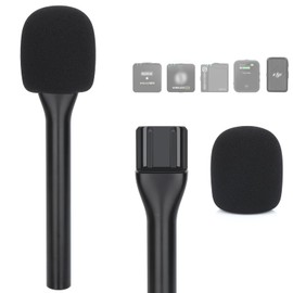 Interview Go Handheld Mic Adapter Compatible with Wireless Microphone System, Interview Microphone Handheld Adaptor for Rode Wireless Go II/Wireless Pro/Wireless Me/DJI Mic/DJI Mic 2