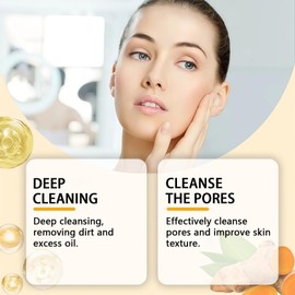 Brightening Foaming Cleanser, Turmeric Face Wash With Brush, Gentle Face Cleanser For Women – Improve Facial Flaws, Hydrating Faces Wash For Even Skin Tone