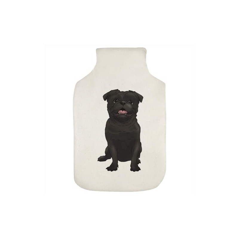 'Sitting Pug' Hot Water Bottle Cover (HW00034741)