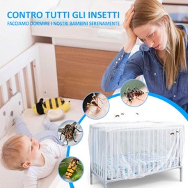 Mosquito Net Universal Pushchair Large for Egg Trolley, Cradle, Pram and Travel Cot, Protection Against Insects, Mosquitoes, Transparent, Rigid, Lightweight for Toddlers, Space 150 x 150