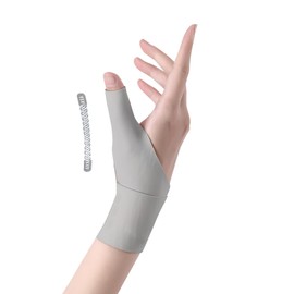 Pokumil Wrist Thumb Supporter, Ultra-thin, Built-in Spring; Fixed Protection, Thumb Base Support, Tendon Sheath Supporter, Ultra Thin Thumb, Lightweight, Sweat Absorbent, Quick Drying, Skin-friendly