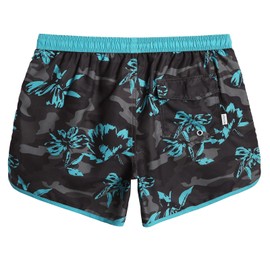 MaaMgic Men's Swimming Shorts, Vintage Retro Board Shorts, Quick-Drying, with Mesh Lining and Adjustable Drawstring, Reusable