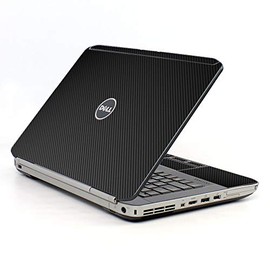 LidStyles Vinyl Protection Skin Kit Decal Sticker Compatible with Dell Latitude E5520 (Black Carbon Fiber)