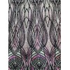 Mia Fabrics Inc. Long Wavy Line Design - Iridescent Purple/