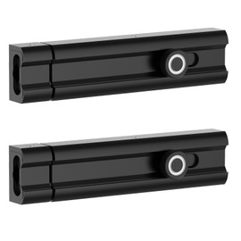 Slide Lock, Security Slide Latch Door Lock Bolt, Heavy Duty Hardware Bolt Latch Door Latch for Flush or Recessed Doors and Gates (Black-2Pcs, 6Inch)