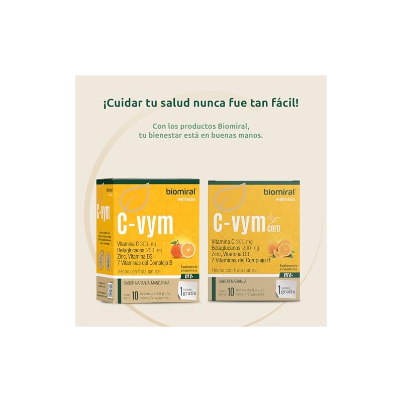 Biomiral C-VYM Cero Azcar - Suplementos Alimenticios - Vitamina C,