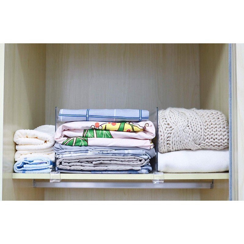 CY craft Acrylic Shelf Dividers for Closets,Wood Shelf Dividers, 4