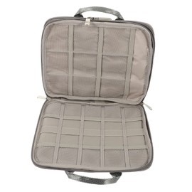 KONTONTY Portable Watch Pouch Multi-use Organizer for Charging Lines Watch Bands Water-Resistant for Travel Business Trips Desk Organization Grey