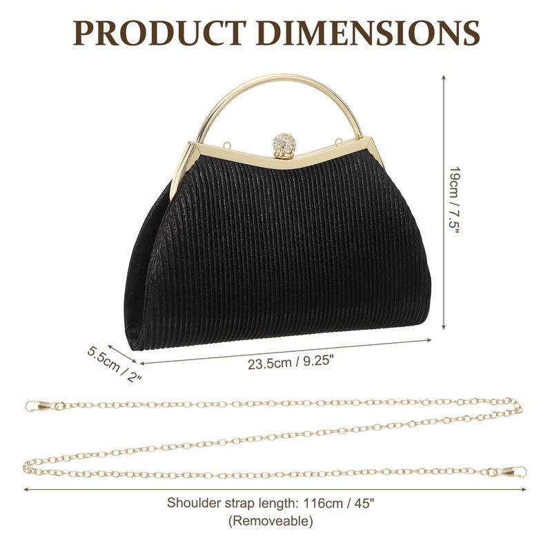 SUIKIHUM Luxury Evening Bag Clutch Purse for Women, Sparkle Rhinestone