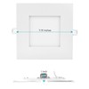 Luxrite 6 Inch Ultra Thin Square LED Recessed Lighting, 5