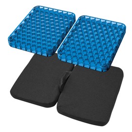 MCC Y0003 Gel Cushion (Folding) with Carrying Case, Seat Cushion, Honeycomb Structure, Pressure Dispersion Gel, 15.7 x 9.4 inches (40 x 24 cm), Body Pressure Dispersion, Outdoor, Blue