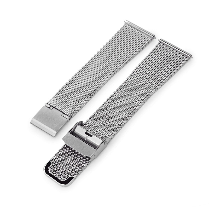 MiLTAT 22mm Quick Release Milanese Mesh Watch Band Tapered Style