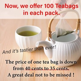 Japanese Tea KIMIKURA | Ryokucha Green tea -100 Tea Bags Bulk -from Shizuoka Japan