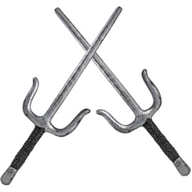 Nick and Ben 2 x Ninja SAI Fork Costume Samurai Toy