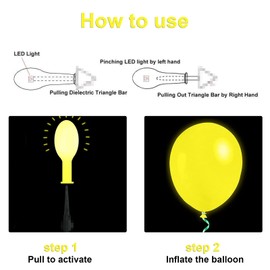 Pack of 25 LED Balloons, Luminous Balloons, LED in the Dark Balloons, LED Balloons, Colourful Balloons, LED Flashing Balloons, Wedding Party, Birthday, Party Balloons