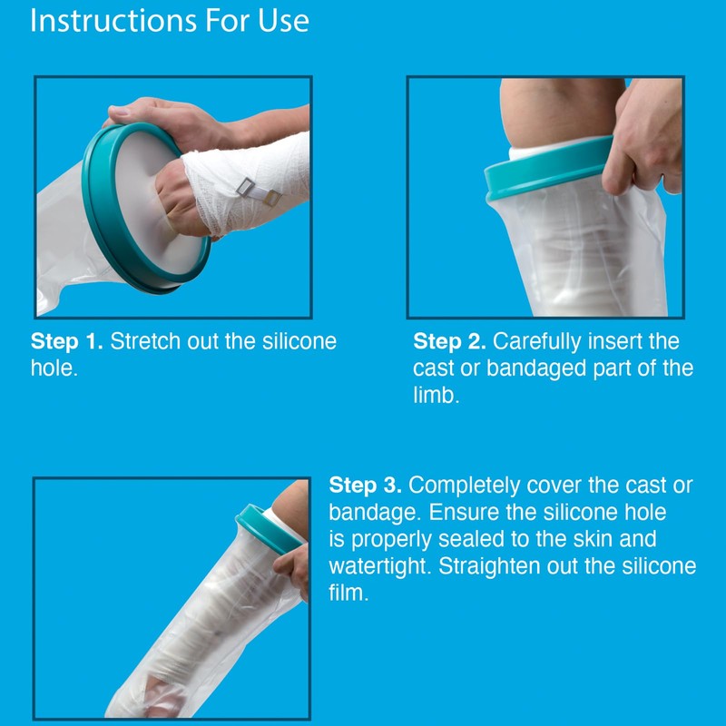 Fortuna Healthcare Waterproof Cast Cover for Shower – Adult Half