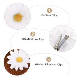 FRCOLOR 12pcs Mini Daisy Hair Clips Set Small Sunflower Barrettes for Kids Girls Colorful Flower Hair Accessories for Parties and Everyday Use
