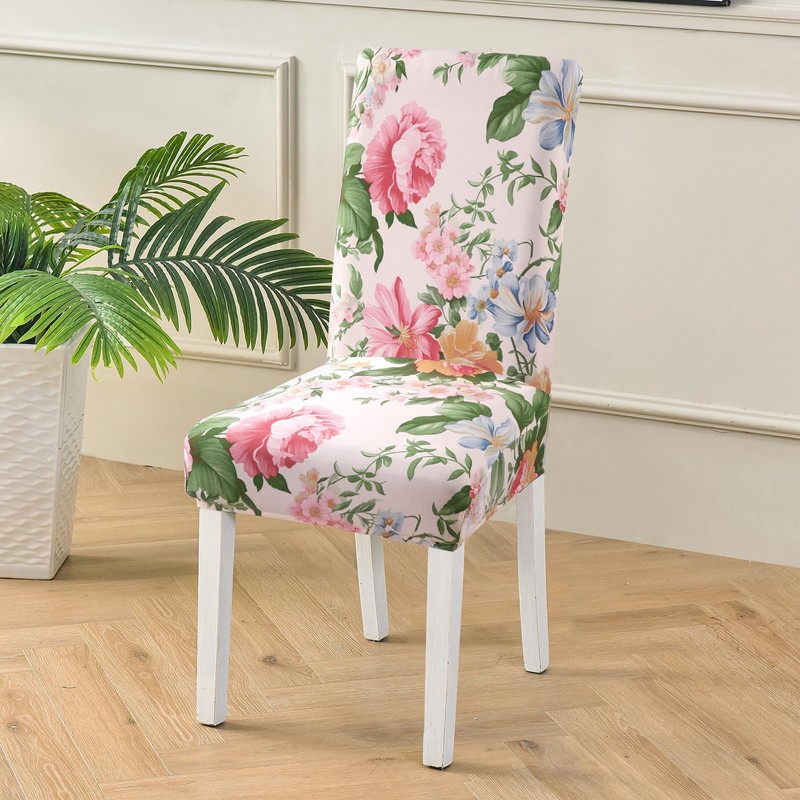 Fuloon Chair Covers for Dining Room 4 Pack, Printed Stretch