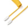 Keychron Custom Coiled Aviator Cable, Yellow, 5-Pin (GX12) Detachable Metal