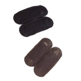ALLVD 4 Pieces Hair Cushion Top Side No Trace Hairpin Hair Gain Volume DIY Bump Style Fixed Bangs Seats (Black*2+Brown*2)