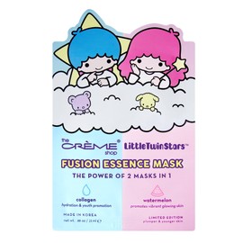 The Crème Shop® Little Twin Stars Fusion Mask With Collagen Encouraging Vibrant Glowing Skin and Vitamin A-Rich Watermelon for Youthful Appearance - 3 Pack
