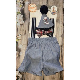 Wonder Nation 1st Birthday Baby Boy Size 0-12m Costume W/ Hat Photo Photography Props