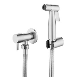 【LOSCHEN】 Stainless Steel Bidet Sprayer kit for Toilet,Hand Held Sprayer Shattaf Toilet Attachment for Pet Bath/Personal Hygiene/Bathroom/Closestool, Easy to Install