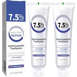 2PCS Hydroxyapatite Toothpastes for Enamel Protection and Tooth Strengthening,Hidroxiapatita Toothpaste, Fluoride-Free Formula for Sensitive Teeth,Gentle Mint,Fresh Breath