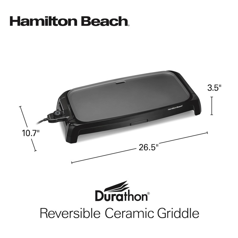 Hamilton Beach 200 Sq. In. Electric Griddle With Adjustable Temperature