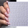 Heart Nail Art Stickers Valentine's Day Nail Decals 8PCS Empty