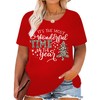 Women's Christmas T-Shirt Plus Size Merry Christmas Shirt Oversized Christmas