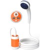 EcoTrek High-Efficiency Outdoor Shower: Adjustable 2-Speed Water Flow, 5200mAh Rechargeable