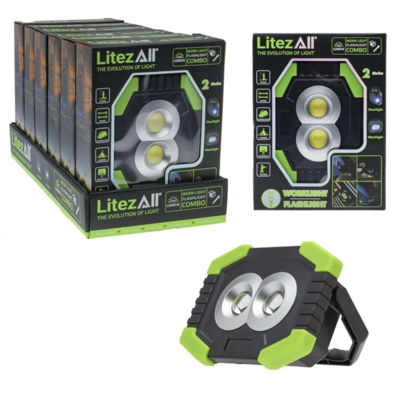 LitezAll 250 Lumen Work Light with Flashlight