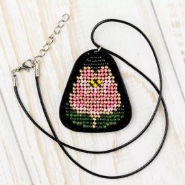 Wonderland Crafts Bead embroidery kit on artificial leather Pendant FLBB-083