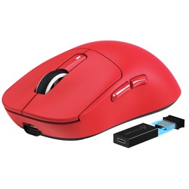 ATTACK SHARK X3PRO 4K/8K Lightweight Wireless Gaming Mouse with Tri-Mode(Wired/2.4GHz/BT),PAW3395 Optical Sensor,Up to 26K DPI,Kailh GM8.0 Switch,Long Battery,7 Buttons for PC/Laptop/Win/Mac(Red)