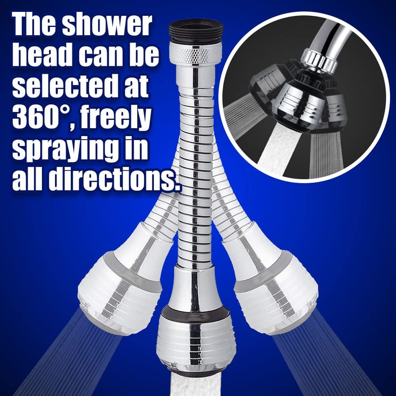Pack of 2 Flexible Water Saving 360° Swivel Stainless Steel