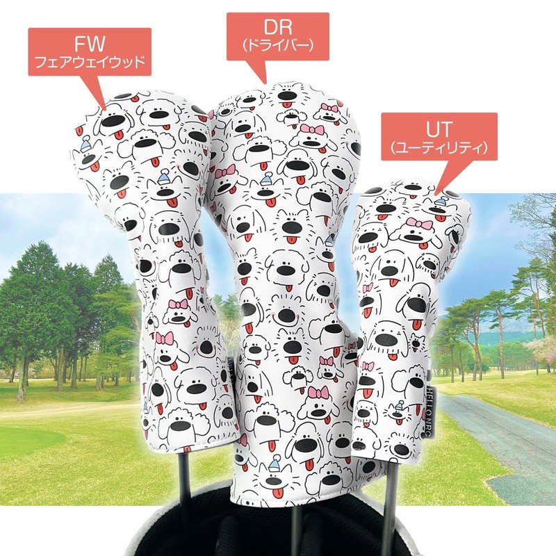 Golf Headcover Utility Fairway Wood Driver Golf Cover Waterproof Perro