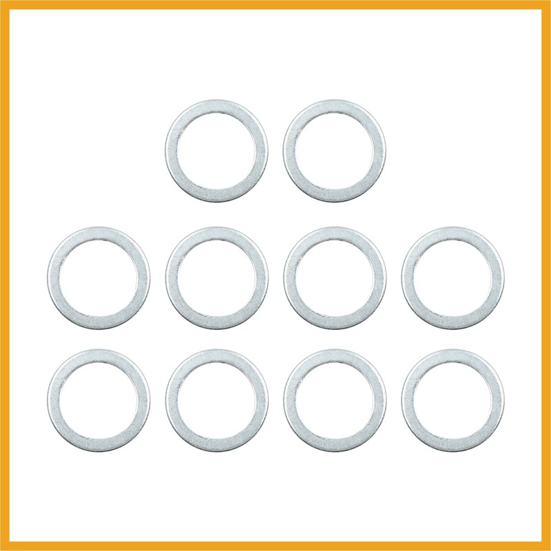 Partuto 10pcs Oil Crush Washers Drain Plug Gaskets 20mm ID.