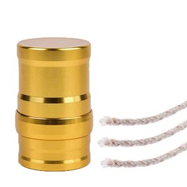 SRECNO Oil Lamp Mini Metal Alcohol Lamp Mini with 3 Cotton Wicks for Outdoor Survival Camping Hiking Travel Lightweight Lab Equipment Heating Convenient Durable