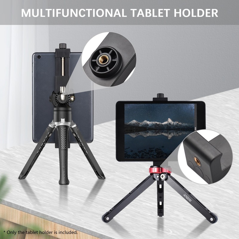 Multifunctional Tablet Holder Tablet Clamp Tripod Adapter Bracket 16cm-23.5cm Adjustable