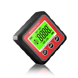 Rechargeable Angle Meter Magnetic Angle Gauge 4-side Strong Magnetic Level Box with LCD Backlight Protractor Inclinometer for Woodworking,Tablesaw,Construction,and Machinery (PT180)