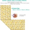 ERKOON Beeswax Cloth Roll Reusable Cling Film for Food, Natural