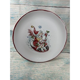 Noble Excellence 2023 Mr Bingle 8.5” plates by Noble Excellence snowman Christmas Santa dessert