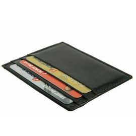 Handmade RFID LEATHER THIN MENS Flat 6+ Credit Card Wallet Holder Front Pocket