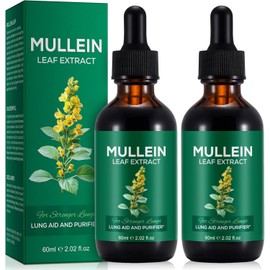 2 Pack Mullein Extract for Lungs Cleanse and Respiratory Support 120ML