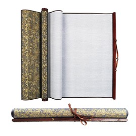 Flylin Calligraphy Cloth,Reusable Chinese Calligraphy Practicing Tool,Magic Water Painting Paper,Water Writing Cloth Scroll for Beginners Practice(Green,55.1"x15")