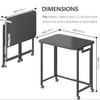 4NM 23.6" Mobile Small Folding Desk, Simple Assembly Compact Computer