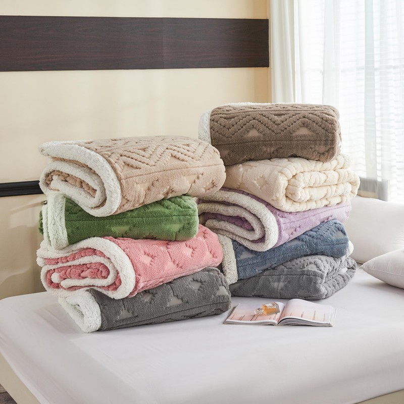 Large Bohemian Bed Blanket 80'' × 90'', Light Grey