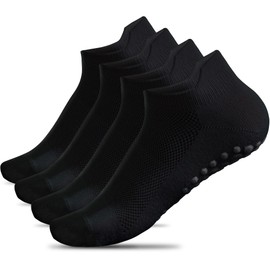HWVICTORYV Yoga Socks, Anti-Slip, Pilates Socks, Women's, Ankle, Cotton, Antibacterial, Odor Resistant, Moisture Wicking, Breathable, Sports, Grip Socks, Dance, Fitness, Elderly, Fall Prevention, A 2